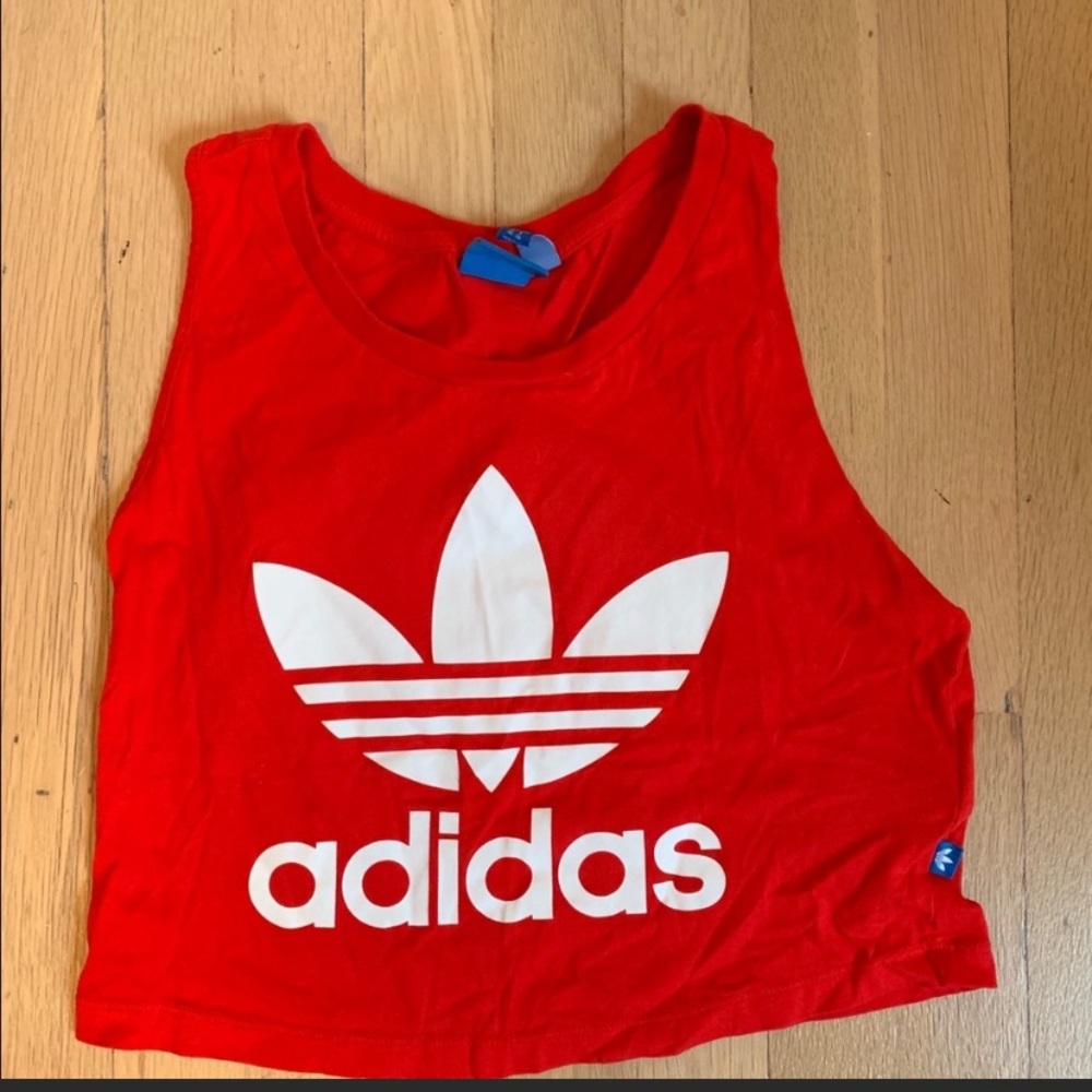 Adidas Red Crop Top